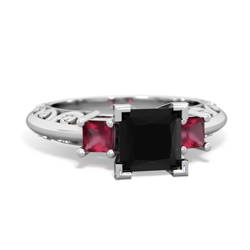 onyx-ruby engagement ring