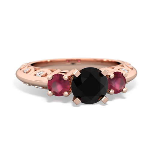 onyx-ruby engagement ring