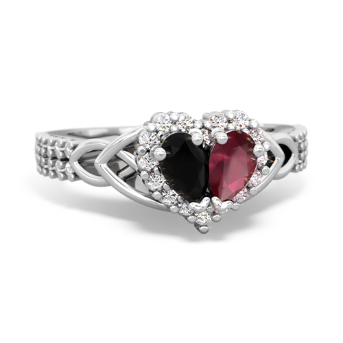 onyx-ruby keepsake engagement ring
