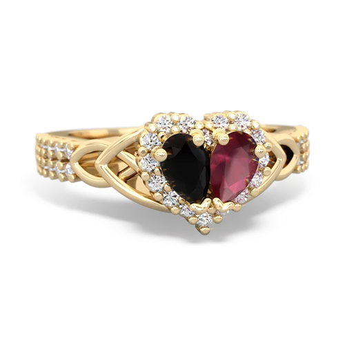 onyx-ruby keepsake engagement ring