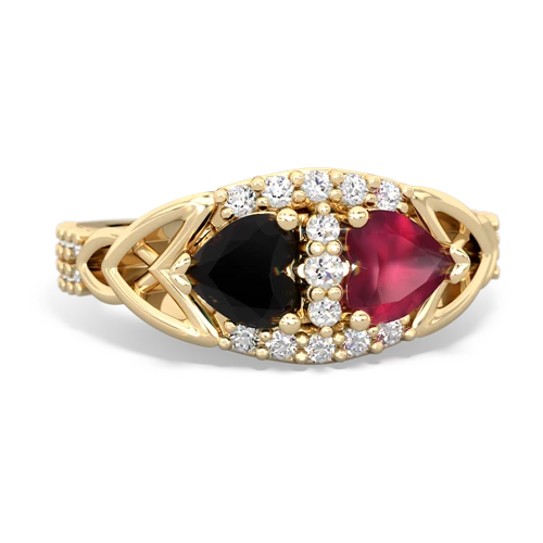 onyx-ruby keepsake engagement ring