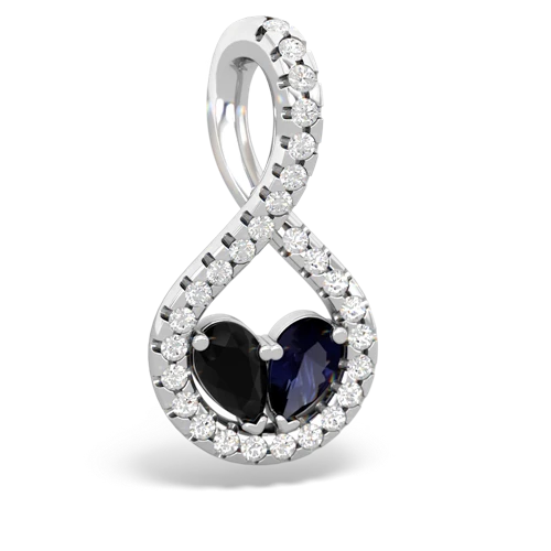 onyx-sapphire pave twist pendant