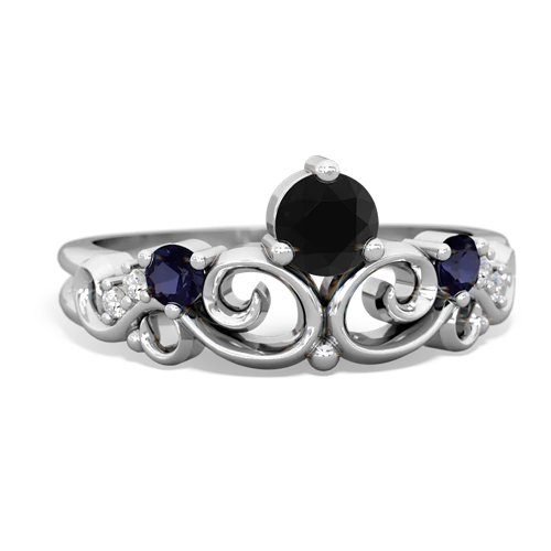 onyx-sapphire crown keepsake ring