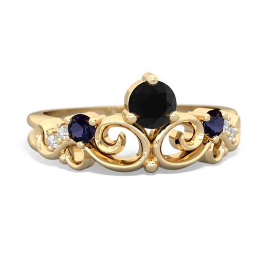 onyx-sapphire crown keepsake ring