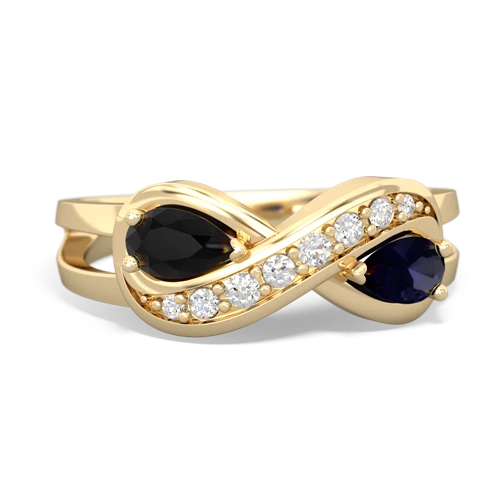 onyx-sapphire diamond infinity ring