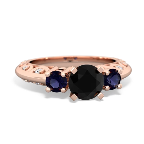 onyx-sapphire engagement ring