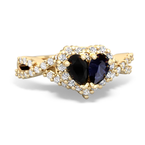 onyx-sapphire engagement ring