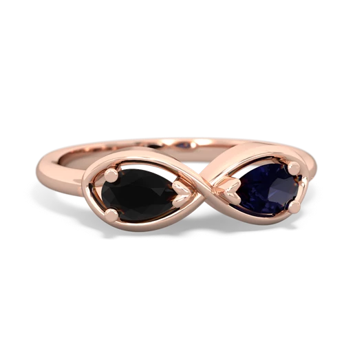 onyx-sapphire infinity ring