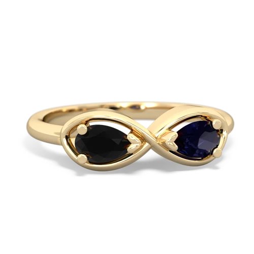 onyx-sapphire infinity ring
