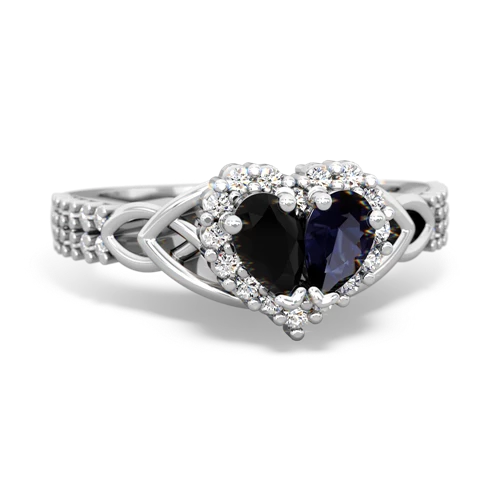 onyx-sapphire keepsake engagement ring