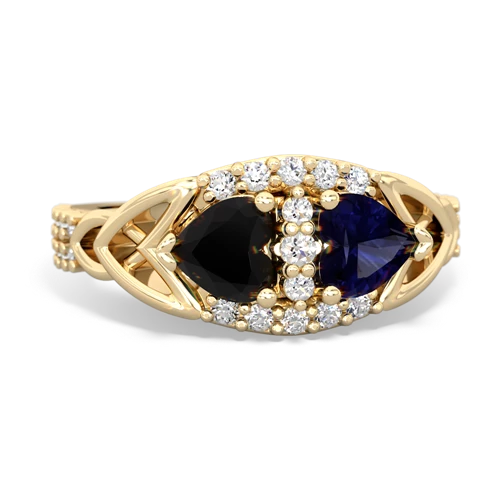 onyx-sapphire keepsake engagement ring