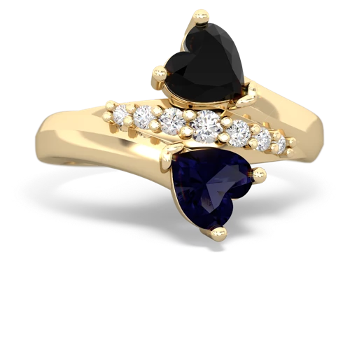 onyx-sapphire modern ring