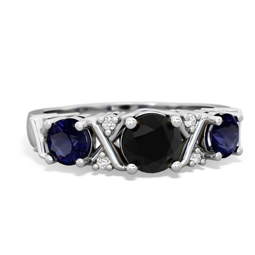 onyx-sapphire timeless ring