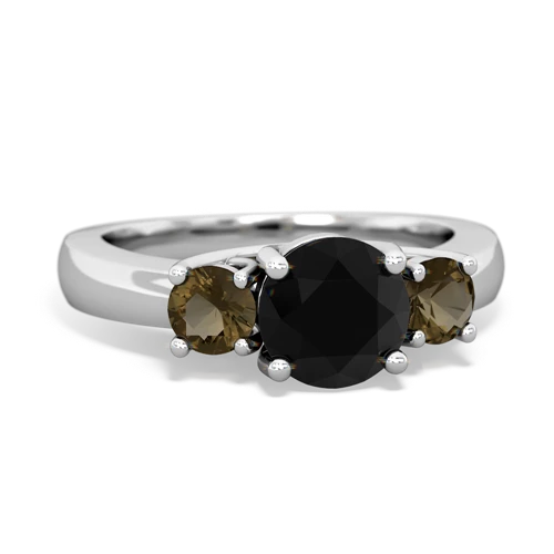 onyx-smoky quartz timeless ring