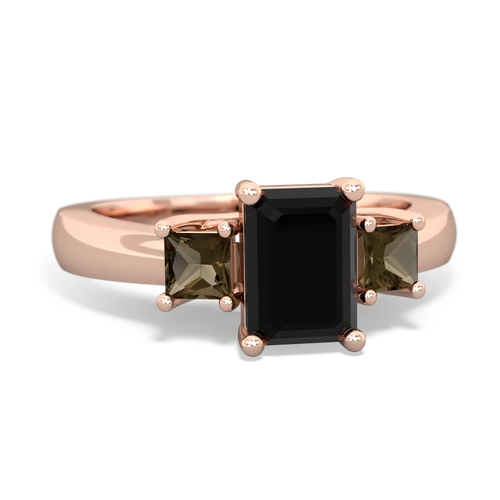 onyx-smoky quartz timeless ring