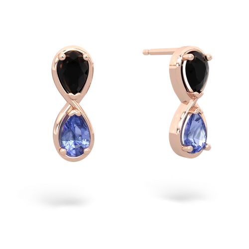 onyx-tanzanite infinity earrings