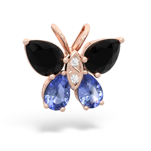 onyx-tanzanite butterfly pendant