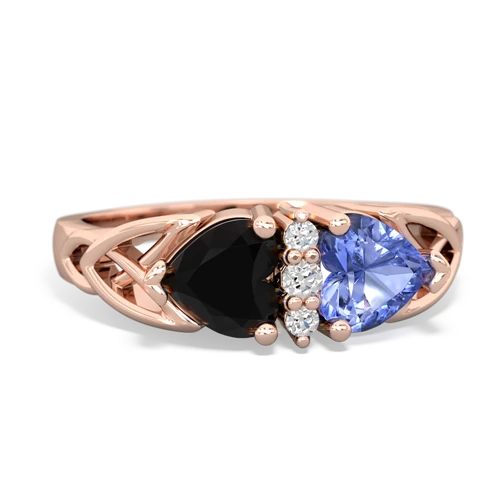 onyx-tanzanite celtic ring