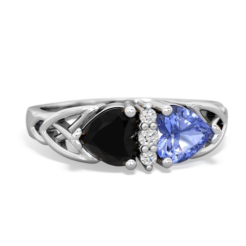 onyx-tanzanite celtic ring