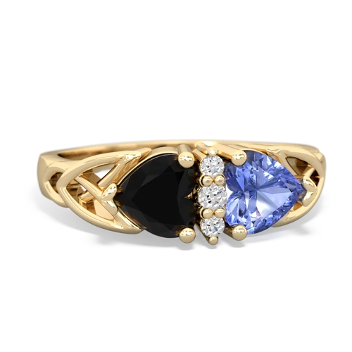 onyx-tanzanite celtic ring