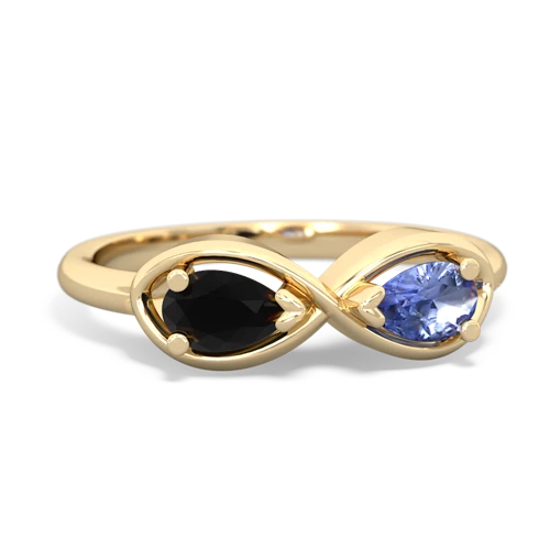 onyx-tanzanite infinity ring