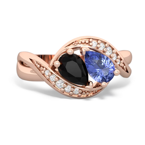 onyx-tanzanite keepsake curls ring