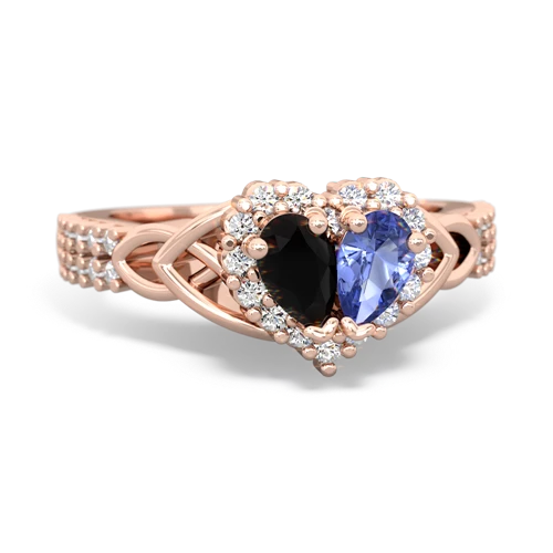 onyx-tanzanite keepsake engagement ring