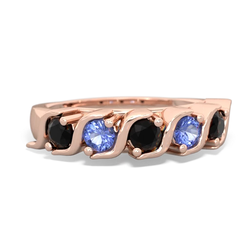 onyx-tanzanite timeless ring