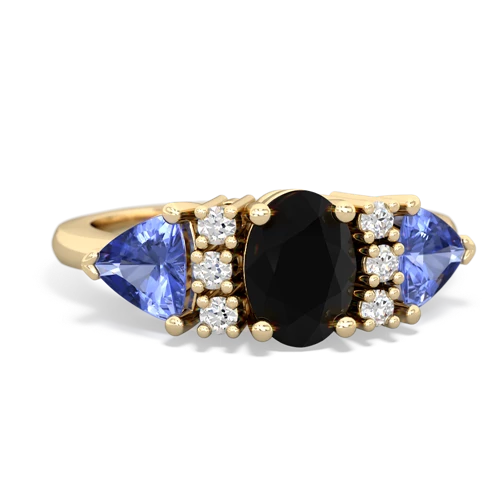 onyx-tanzanite timeless ring