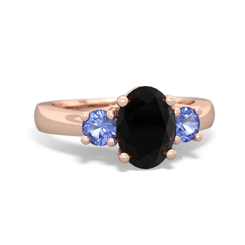 onyx-tanzanite timeless ring