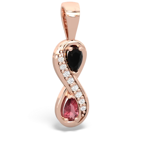 onyx-tourmaline keepsake infinity pendant