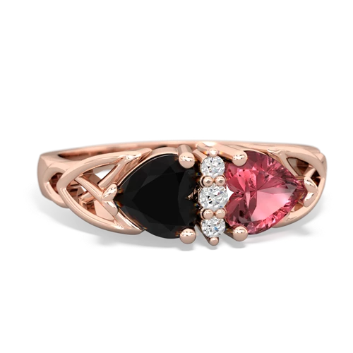 onyx-tourmaline celtic ring