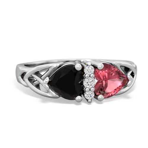 onyx-tourmaline celtic ring