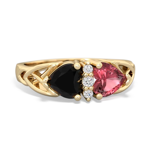 onyx-tourmaline celtic ring