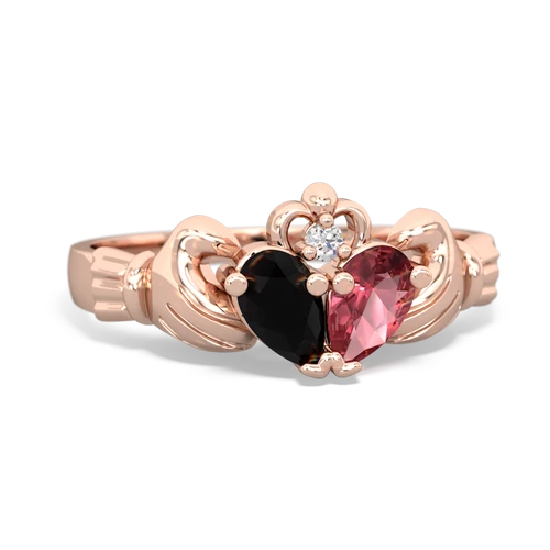 onyx-tourmaline claddagh ring