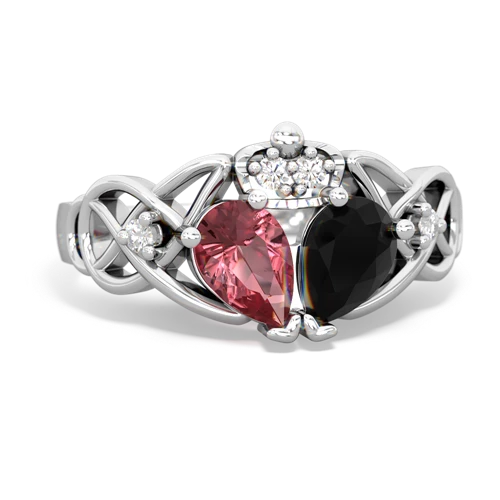 onyx-tourmaline claddagh ring