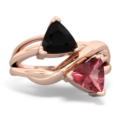 onyx-tourmaline filligree ring