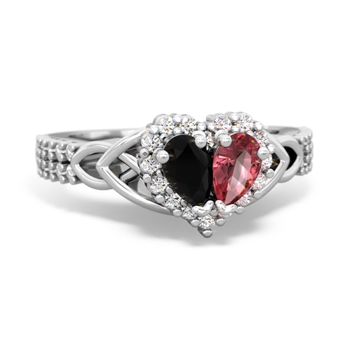 onyx-tourmaline keepsake engagement ring