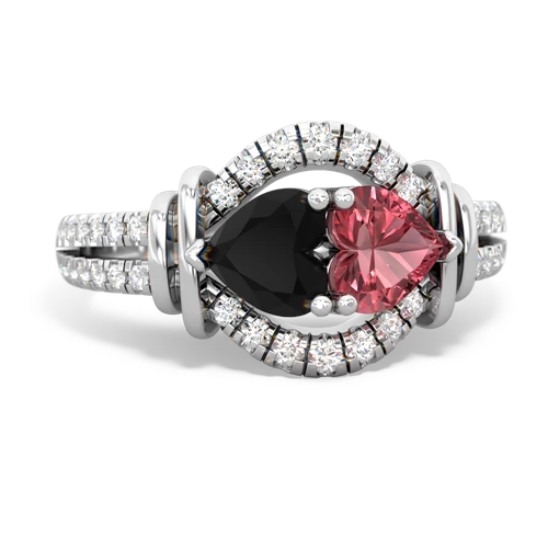 onyx-tourmaline pave keepsake ring