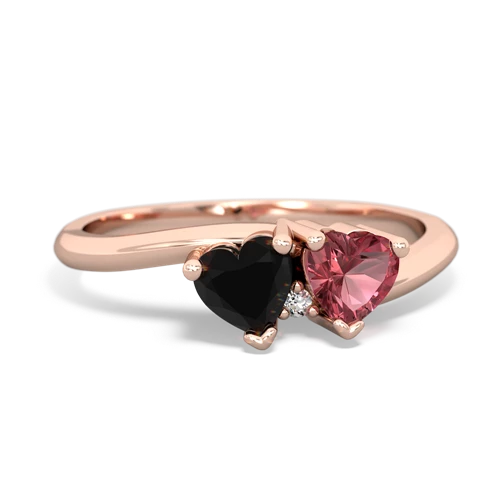 onyx-tourmaline sweethearts promise ring