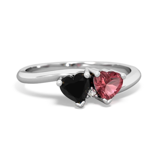 onyx-tourmaline sweethearts promise ring