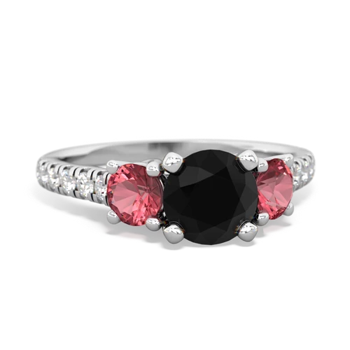 onyx-tourmaline trellis pave ring