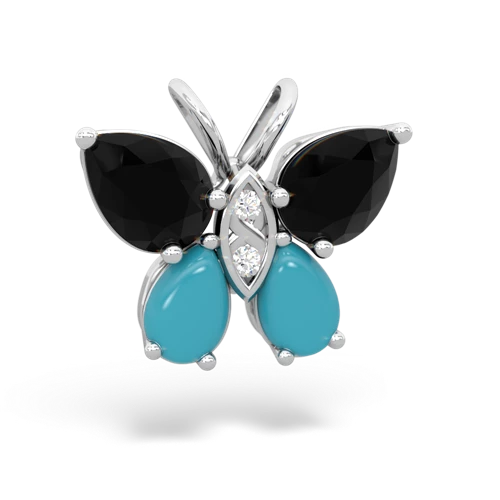 onyx-turquoise butterfly pendant