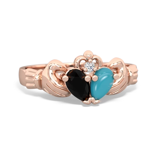 onyx-turquoise claddagh ring