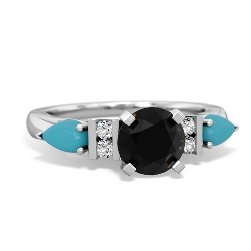 onyx-turquoise engagement ring