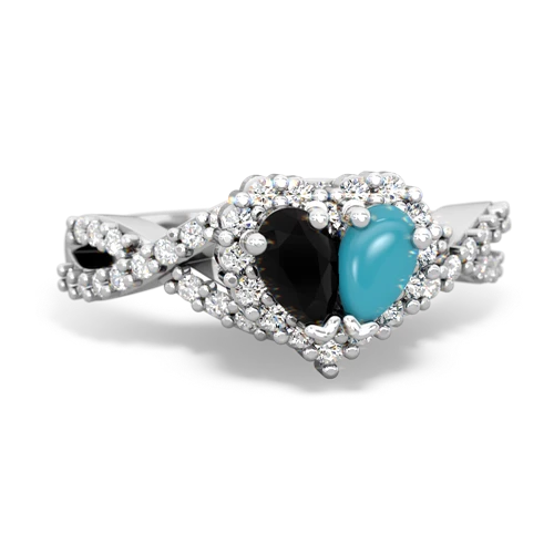 onyx-turquoise engagement ring