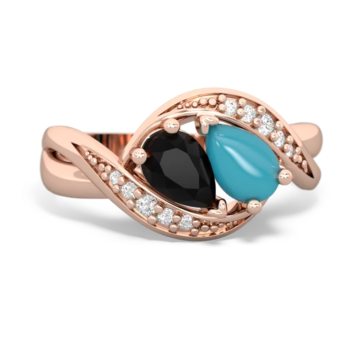 onyx-turquoise keepsake curls ring