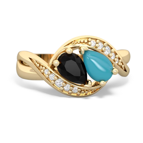 onyx-turquoise keepsake curls ring