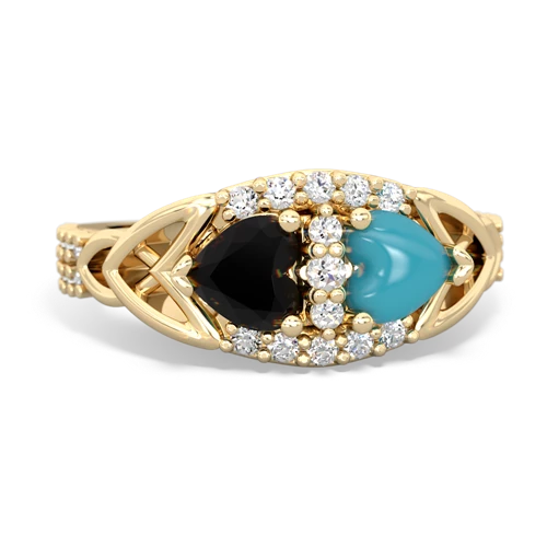 onyx-turquoise keepsake engagement ring