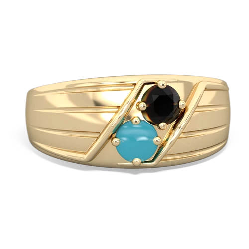 onyx-turquoise mens ring